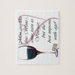Men are like fine Wine Gifts Jigsaw Puzzle