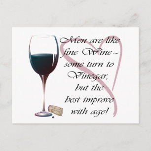 Men are like fine Wine Gifts Postcard