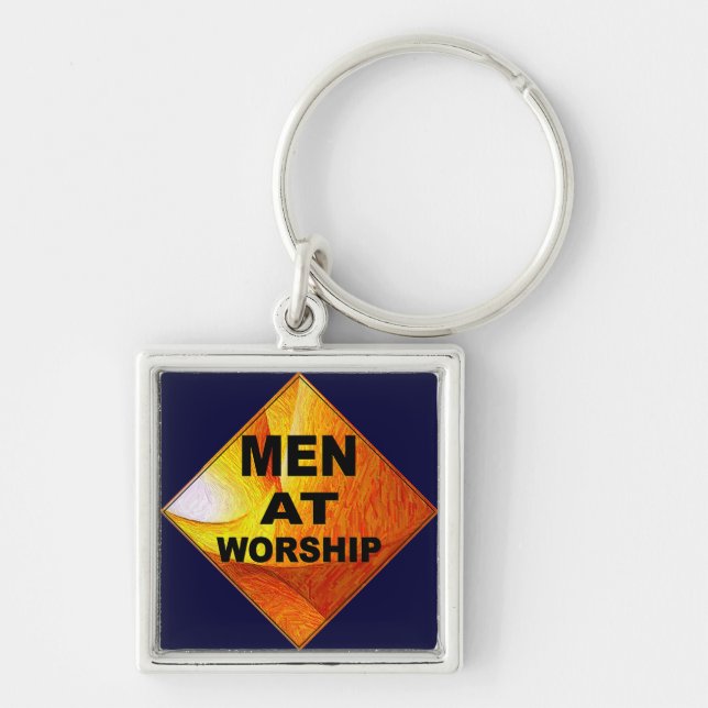 Men at Worship Keychain (Front)