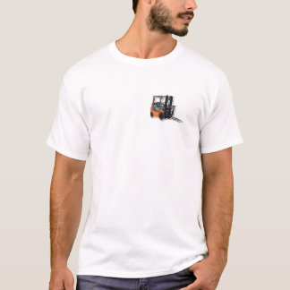 men Basic T-shirt with forklift design