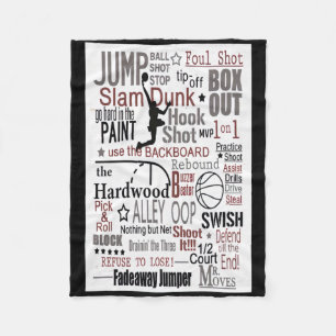 Men Basketball Player - Basketball Jump Ball Shot Fleece Blanket