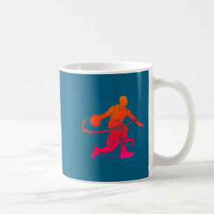 Men Basketball Player Coach Dribbling Coffee Mug