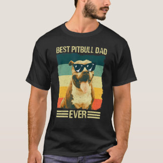 Men Best Pitbull Dad Father French Dog T-Shirt