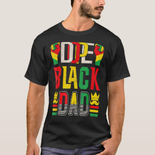 Men Black Dad Proud African American Father's Day T-Shirt