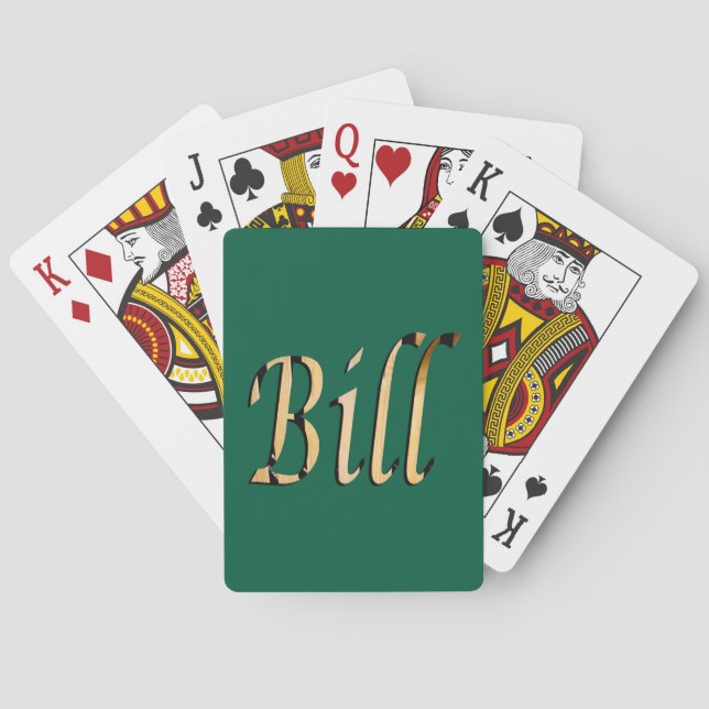 Men Called Bill, Playing Cards (Back)