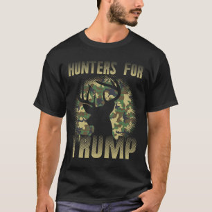 Men Camo Deer Hunters For Trump Hunt Bow Arrow Rep T-Shirt