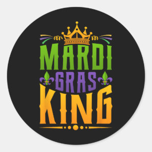 Men Carnival Costume Gift Mardi Gras Classic Round Sticker