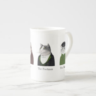 MEN CATS Bone China Mug + Text