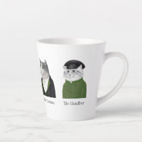 MEN CATS Latte Mug + Text