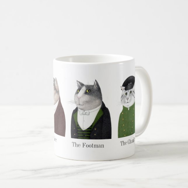 MEN CATS White Mug + Text (Front Right)