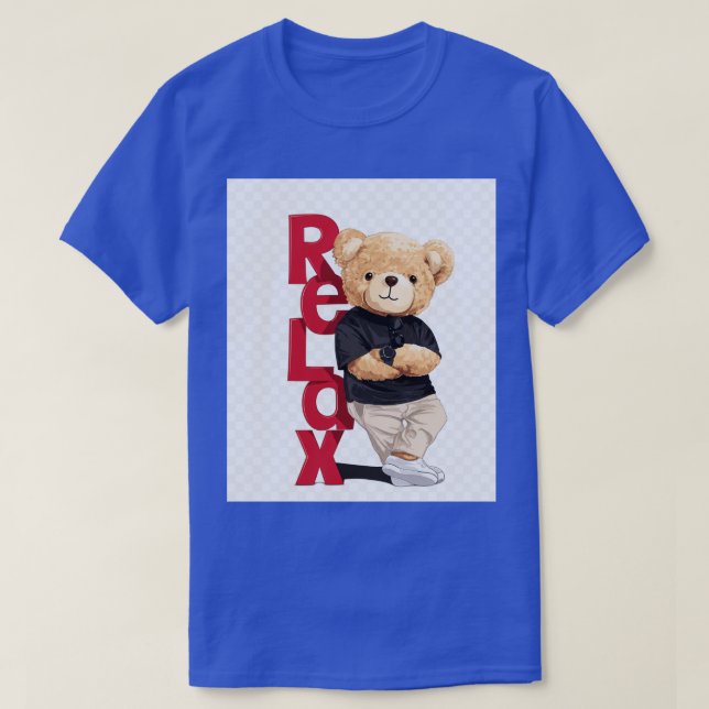 Men Cool teddy bear T-Shirt (Design Front)