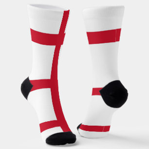 Men crew socks with flag of England, U.K.