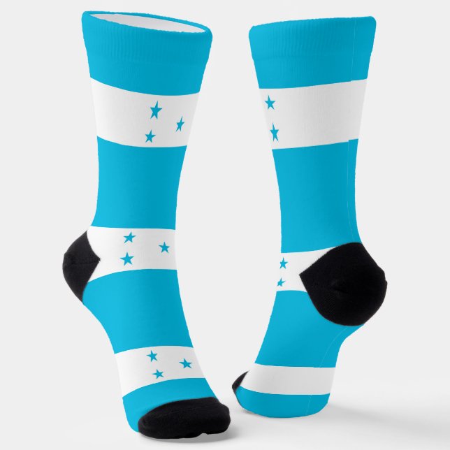 Men crew socks with flag of Honduras (Angled)