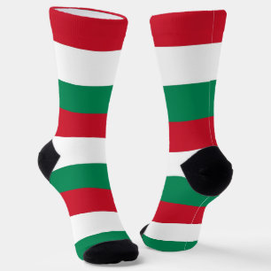 Men crew socks with flag of Hungary