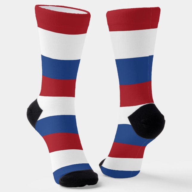 Men crew socks with flag of Netherlands (Angled)