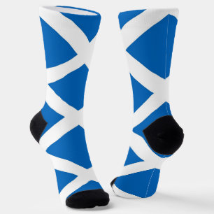 Men crew socks with flag of Scotland, U.K.
