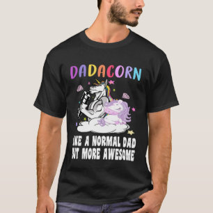Men Dadacorn Unicorn Dad Birthday Girl Father's Da T-Shirt