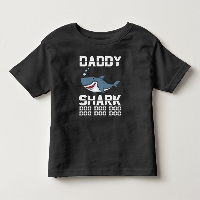 Men Daddy Shark T-Shirt Doo Doo The Shark Family (Front)