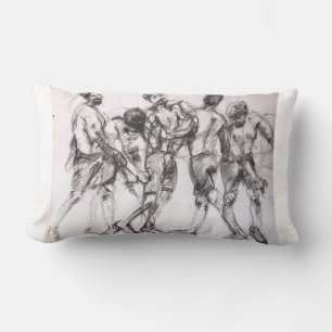 men dancing lumbar cushion