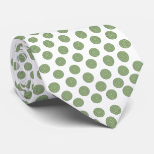 Men Designer Green Circles Tie