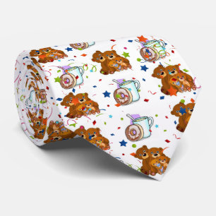 Men Designer Teddy Bear Tie