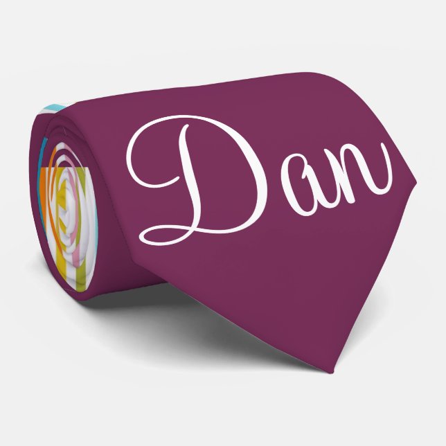 Men Designer Ties Burgundy Stripe (Rolled)