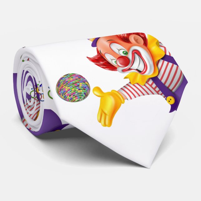 Men Designer Ties Clown (Rolled)