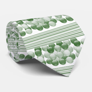 Men Designer Ties Green Stripe