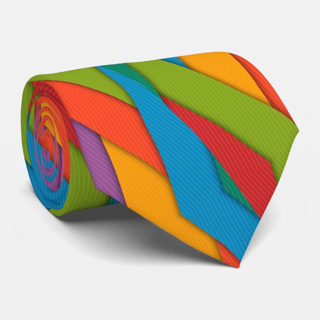 Men Designer Ties Happy Colourful  (Rolled)
