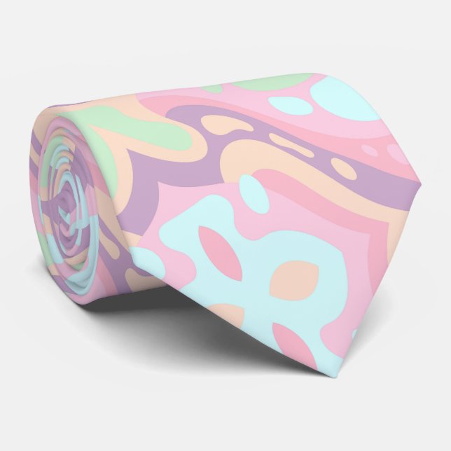 Men Designer Ties Happy Colourful Pastel (Rolled)
