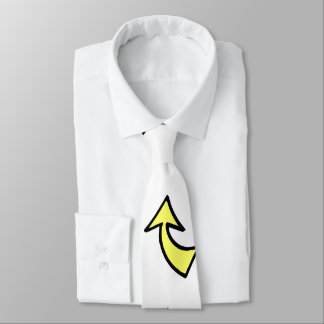 Men Designer Ties Happy Yellow Arrow 