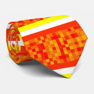 Men Designer Ties Orange Yellow