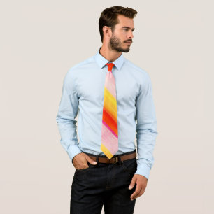 Men Designer Ties Yellow Orange Pink