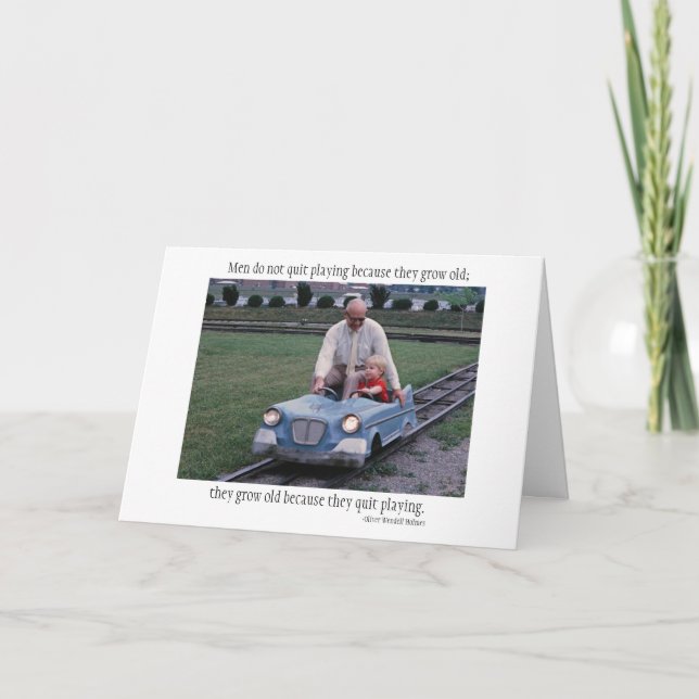 Men do not quit playing... card (Front)