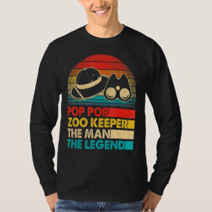 Men Father's Day Pop Pop Zoo Keeper The Man The Le T-Shirt