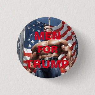 MEN FOR TRUMP 3 CM ROUND BADGE
