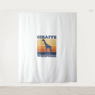 Men Giraffe Whisperer Retro African Animal Vintage Tapestry