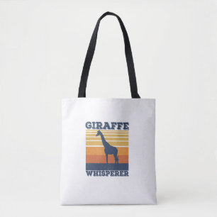 Men Giraffe Whisperer Retro African Animal Vintage Tote Bag