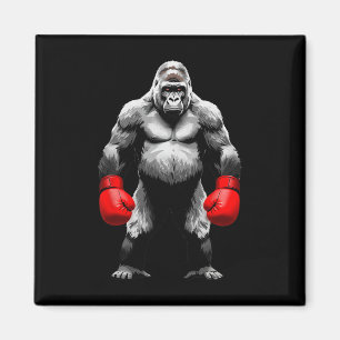 Men Gorilla Fighter Boxer Art Funny Animal Boxing Magnet