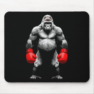 Men Gorilla Fighter Boxer Art Funny Animal Boxing Mouse Pad