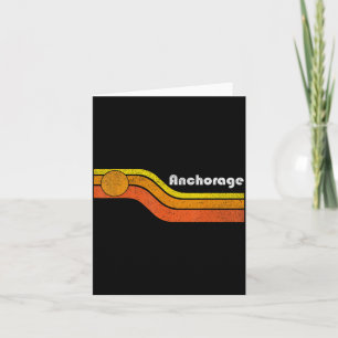 Men Graphic Anchorage Vintage 70s 80s Retro Card