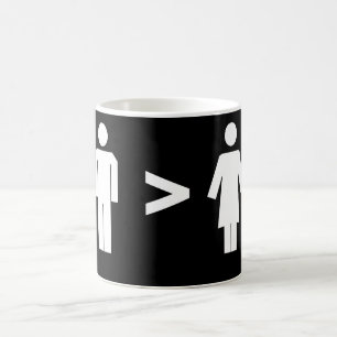 Men Greater Than Woman Wht Mug
