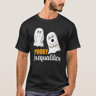 Men Halloween Math Teacher Spooky Inequalities Gh T-Shirt