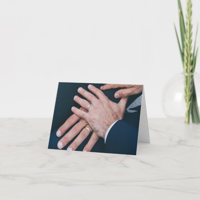 Men Hands Wedding -  special request Card (Front)