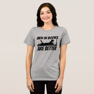 MEN IN BOOKS ARE BETTER FUNNY WOMENS T-Shirts