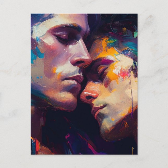 Men in Love Postcard (Front)