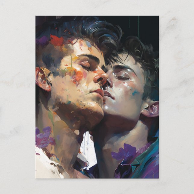 Men in Love Postcard (Front)