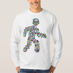 Men in Motion – Gemstone Walking Figure Design T-Shirt