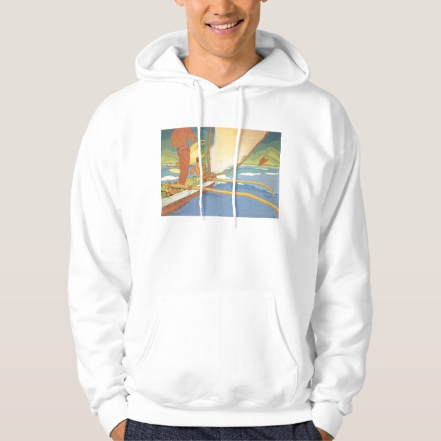 'Men in Outrigger Canoe' - Arman Manookian Hoodie (Front)