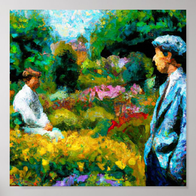 Men in The Garden Poster (Front)